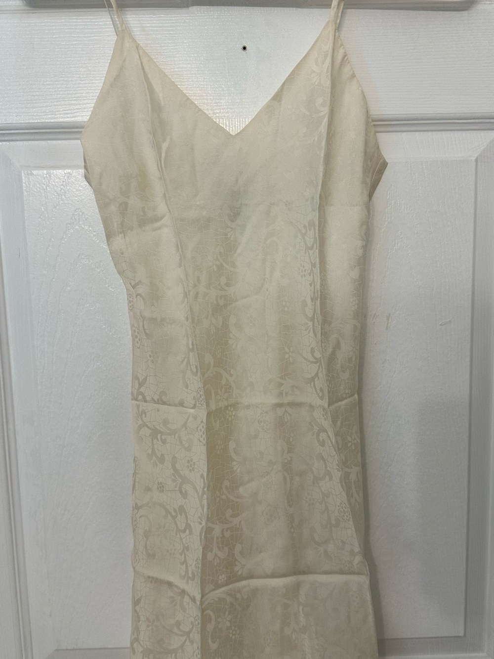 august silk Cream Silk Slip Dress